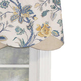 Gianna Petticoat 3in Rod Pocket Contrast Bottom Fabric Valance 50in x 15in by RLF Home