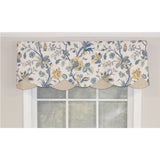 Gianna Petticoat 3in Rod Pocket Contrast Bottom Fabric Valance 50in x 15in by RLF Home