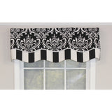 Ozbourne Glory 3in Rod Pocket Layered Window Valance 50in x 16in by RLF Home