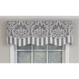 Ozbourne Glory 3in Rod Pocket Layered Window Valance 50in x 16in by RLF Home