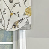 Trend Bird Petticoat with Handmade Buttons Window Valance 50in x 15in by RLF Home
