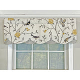 Trend Bird Petticoat with Handmade Buttons Window Valance 50in x 15in by RLF Home