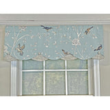 Trend Bird Petticoat with Handmade Buttons Window Valance 50in x 15in by RLF Home