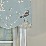 Trend Bird Petticoat with Handmade Buttons Window Valance 50in x 15in by RLF Home