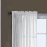 Commonwealth Thermavoile Rhapsody Lined Tailored Pole Top Curtain Panel - White