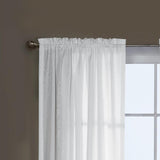 Commonwealth Thermavoile Rhapsody Lined Tailored Pole Top Curtain Panel - White