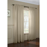 Commonwealth Thermavoile Rhapsody Lined Tailored Pole Top Curtain Panel - Mushroom