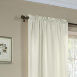 Commonwealth Thermavoile Rhapsody Lined Tailored Pole Top Curtain Panel - Ivory