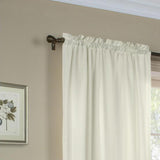 Commonwealth Thermavoile Rhapsody Lined Tailored Pole Top Curtain Panel - Ivory