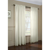 Commonwealth Thermavoile Rhapsody Lined Tailored Pole Top Curtain Panel - Ivory