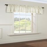 Commonwealth Rhapsody Lined Rod Pocket Valance Flat Window Dressing - 54x15", Ivory