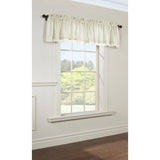 Commonwealth Rhapsody Lined Rod Pocket Valance Flat Window Dressing - 54x15", Ivory