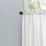 Thermavoile Rhapsody Lined Light Filtering Thermal Barrier Curtains Rod Pocket Curtain Tiers Pair Each 54" x 24" White