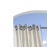 Commonwealth Outdoor Decor Escape Stripe Voile Grommet Top Window Panel - Khaki