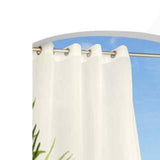 Commonwealth Outdoor Decor Cote D'Azure Linen Grommet Panel Top - Ivory