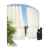 Commonwealth Outdoor Decor Cote D'Azure Linen Grommet Panel Top - Ivory