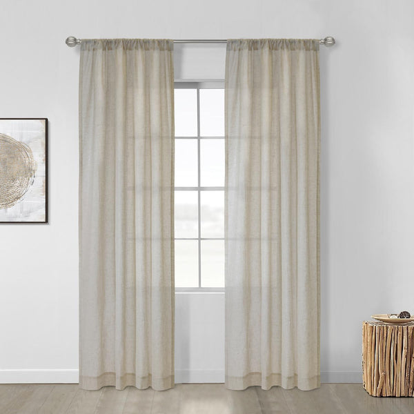 Thermasheer Weathervane Light Filtering Energy Efficient Rod Pocket Curtain Pane