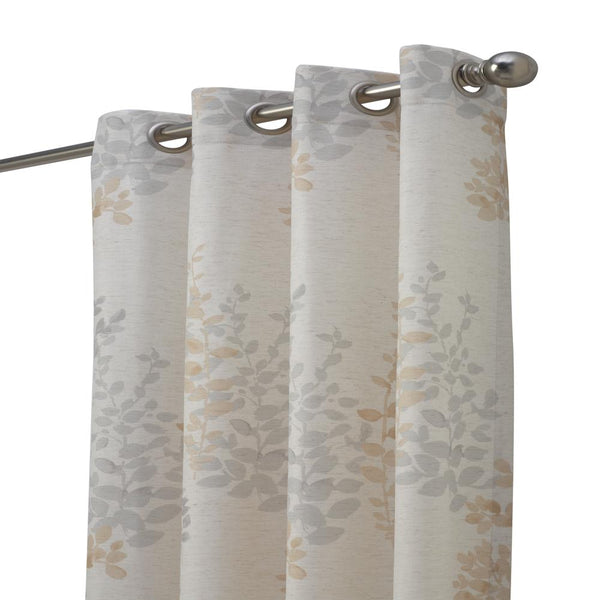 Habitat Lana Light Filtering Grommet Curtain Panel Two Tone Leaf Branches Bouque