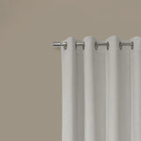 Thermaplus Navar Blackout Window Treatment Grommet Curtain Panel for Bedroom Livingroom White