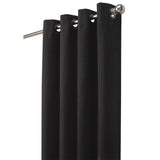 Thermaplus Navar Blackout Suede Textured Window Treatment Grommet Curtain Panel for Bedroom Livingroom Black