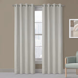 Thermaplus Navar Blackout Window Treatment Grommet Curtain Panel for Bedroom Livingroom White