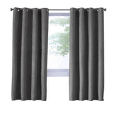 Thermalogic Navar Blackout Cozy Atmosphere Reduce Light Super Soft Faux Suede Fexture Grommet Curtain Panel Dark Grey