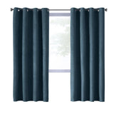 Thermaplus Navar Faux Suede Textured Blackout Window Treatment Grommet Curtain Panel for Bedroom Livingroom Navy