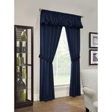 Commonwealth Thermalogic Prescott 5-Piece Window Covering Set With 3" Rod Pocket - Navy