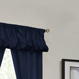 Commonwealth Thermalogic Prescott 5-Piece Window Covering Set With 3" Rod Pocket - Navy