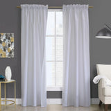 Commonwealth Prescott Pole Top Dressing Window Curtain Panel Pair - White