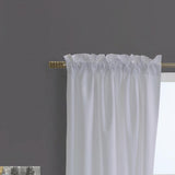 Commonwealth Prescott Pole Top Dressing Window Curtain Panel Pair - White
