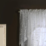 Commonwealth Habitat Grandeur Deep Scalloped Embroidery Pole Top Window Panel - White
