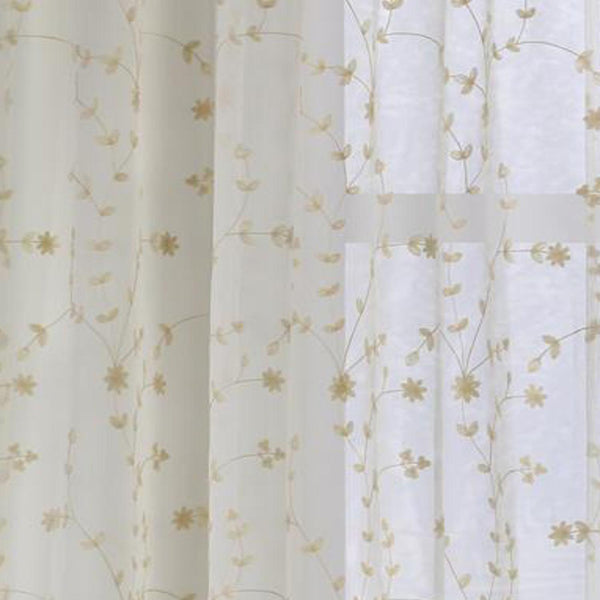 Commonwealth Habitat Grandeur Deep Scalloped Embroidery Pole Top Window Panel -