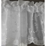 Commonwealth Habitat Grandeur Deep Scalloped Embroidery Pole Top Window Valance - 52x17"