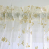 Commonwealth Habitat Grandeur Deep Scalloped Embroidery Balloon Curtain - 52x63"