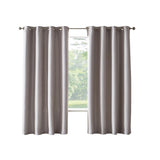 Commonwealth Antique Satin Grommet Dressing Window Curtain Panel - Silver Pearl
