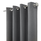 Thermaplus Ventura Blackout UV Protection Grommet Curtain Panel Pair for Windows Each 52" x 84" Dark Grey