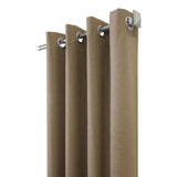 Thermaplus Ventura Blackout UV Protection Grommet Curtain Panel Pair for Windows Each 52" x 95" Pebble