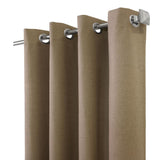 Thermaplus Ventura Blackout Grommet Curtain Panel Pair Frame Your Windows with Subtle Slub Textured Motif Each 78" x 84" Pebble