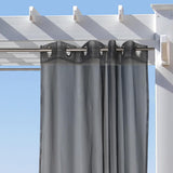 Commonwealth NO SE'EM Curtain Grommet Top Panel 8 Matt Silver Grommets - Black