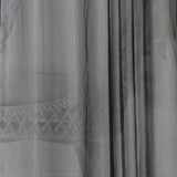 Commonwealth NO SE'EM Curtain Grommet Top Panel 8 Matt Silver Grommets - Black