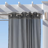 Commonwealth NO SE'EM Curtain Grommet Top Panel 8 Matt Silver Grommets - Black