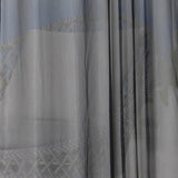 Commonwealth NO SE'EM Curtain Grommet Top Panel 8 Matt Silver Grommets - Black