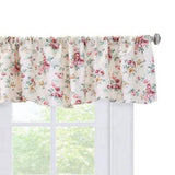 Thermalogic Cabbage Rose Floral Rod Pocket Curtain by Commonwealth (Burgundy, 60W x 18L Scalloped Valance)