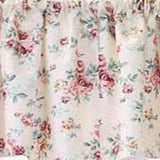 Thermalogic Cabbage Rose Floral Rod Pocket Curtain by Commonwealth (Burgundy, 60W x 18L Scalloped Valance)
