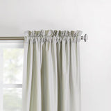 Commonwealth ThermaLogic Ticking Stripe 2-Piece Panel With 2" Header 3" Rod Pocket Sage