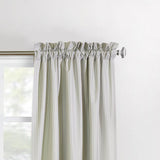 Commonwealth ThermaLogic Ticking Stripe 2-Piece Panel With 2" Header 3" Rod Pocket Sage