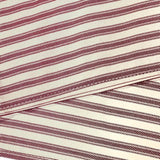 Commonwealth ThermaLogic Ticking Stripe Stylish Pinstripe Printed and Prescott Base 2-Piece Window Tieback - 44x3"
