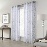 Commonwealth Primavera Style Panel Printed Floral Curtain, White