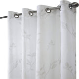 Commonwealth Giardino-71679-109-84-001 Printed Floral Curtain, White